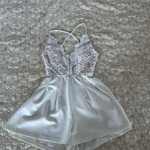 Elegant White Lace Romper